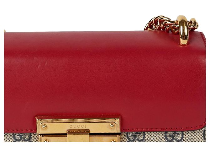 Gucci Piccola borsa a tracolla e crossbody con catena e chiusura a palette Rosso - vista 2