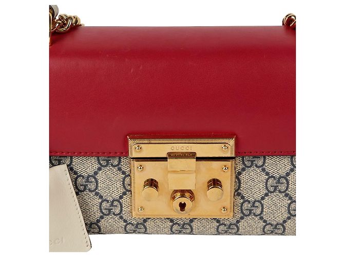 Gucci Piccola borsa a tracolla e crossbody con catena e chiusura a palette Rosso - vista 3