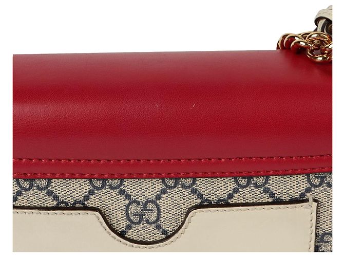 Gucci Piccola borsa a tracolla e crossbody con catena e chiusura a palette Rosso - vista 5