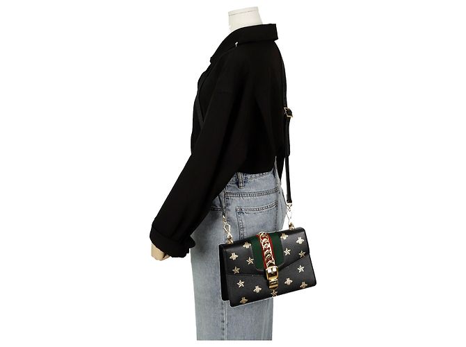 Gucci Piccola borsa a tracolla Silvie Vista Nero - vista 10