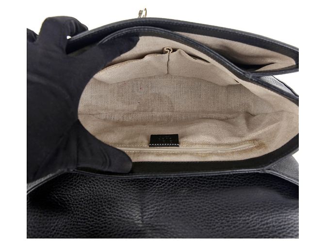 Gucci Interlocking Top Handle Tote Schultertasche Schwarz - Ansicht 10