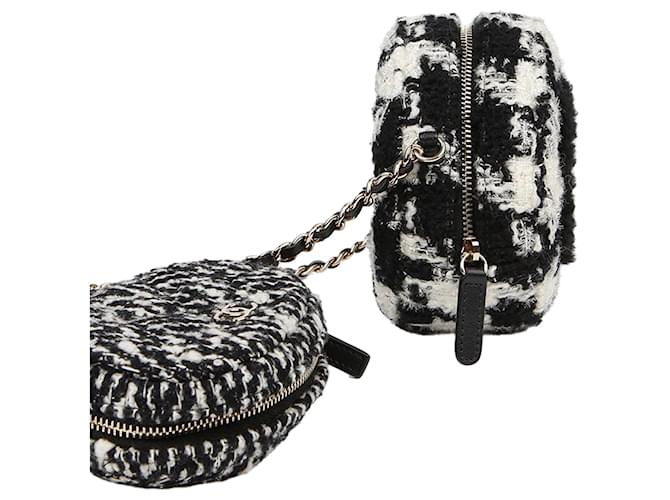 Chanel Mini borsa a tracolla Double Duo Nero - vista 5