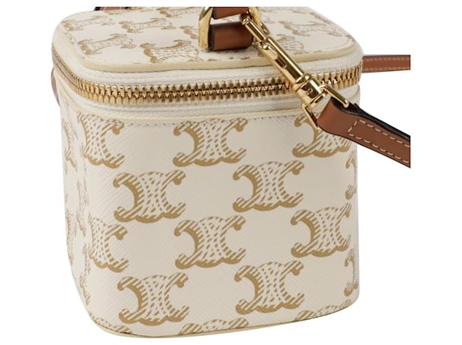 Céline Mini Borsa Tote Vanity a Spalla Bianco - vista 3