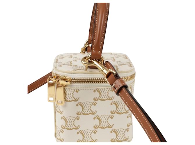 Céline Mini Borsa Tote Vanity a Spalla Bianco - vista 5