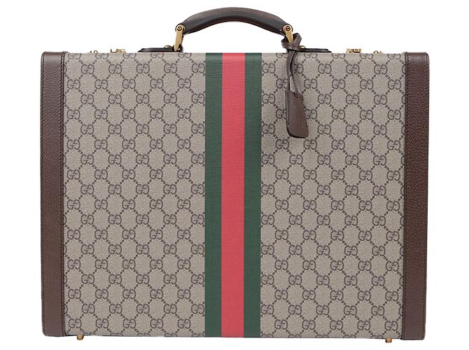 Gucci Savoy Large Rigid Suitcase Brown - view 2