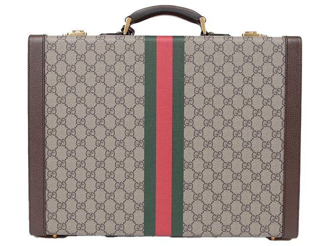 Gucci Savoy Large Rigid Suitcase Brown - view 3
