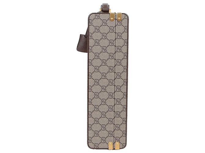 Gucci Savoy Large Rigid Suitcase Brown - view 4
