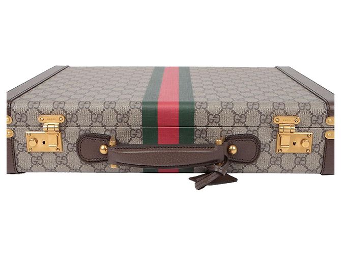 Gucci Savoy Large Rigid Suitcase Brown - view 8