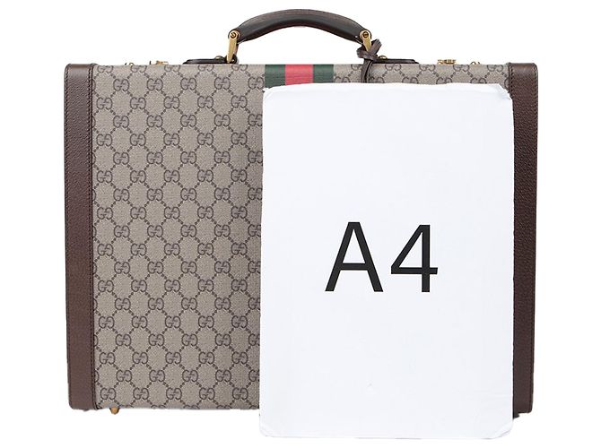Gucci Savoy Large Rigid Suitcase Brown - view 9