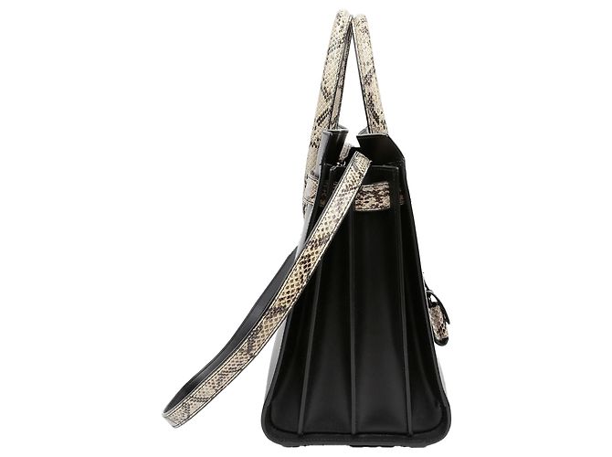 Saint Laurent Bolso tote pequeño de hombro Negro - vista 4