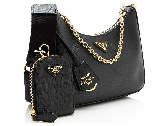 Prada Saffiano Re-Edition 2005 Crossbody Nero - vista 2