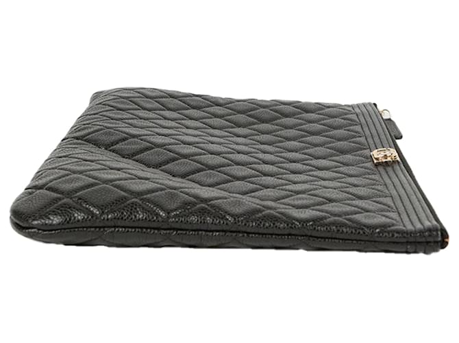 Chanel Clutch Large Boy Caviar Nero - vista 5