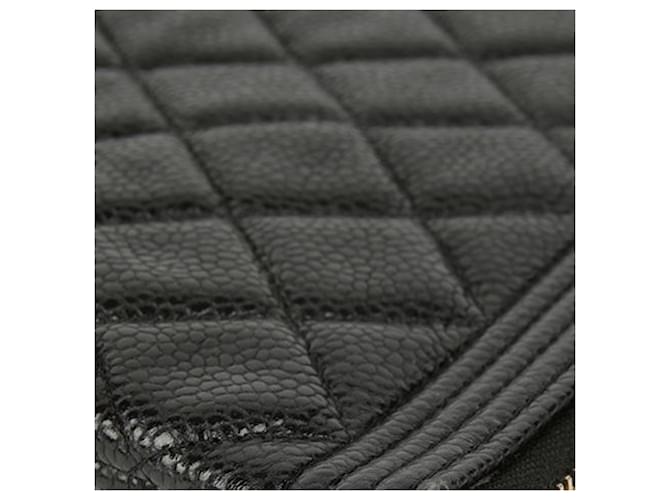 Chanel Clutch Large Boy Caviar Nero - vista 8