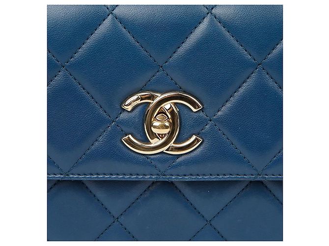 Trendy CC Chanel Trendiger Cc Small Top Handle Tote Schulterbeutel Blau - Ansicht 3