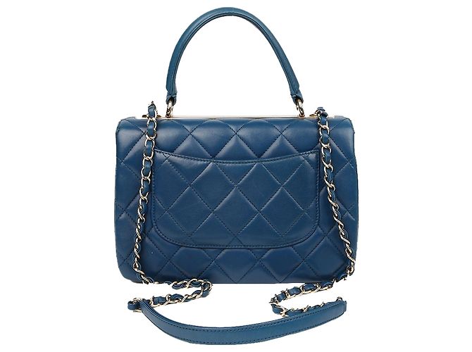 Trendy CC Chanel Trendiger Cc Small Top Handle Tote Schulterbeutel Blau - Ansicht 4