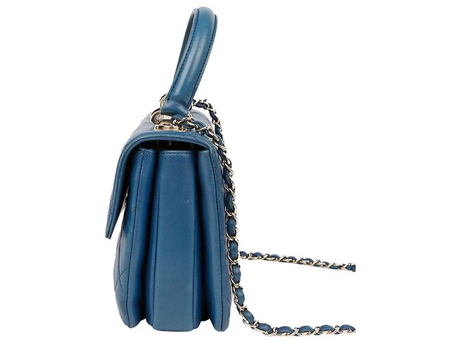 Trendy CC Chanel Trendiger Cc Small Top Handle Tote Schulterbeutel Blau - Ansicht 6