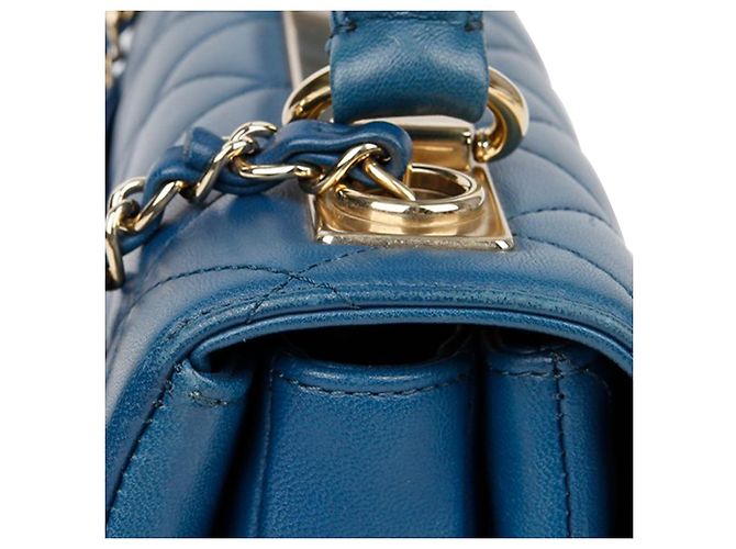 Trendy CC Chanel Trendiger Cc Small Top Handle Tote Schulterbeutel Blau - Ansicht 8