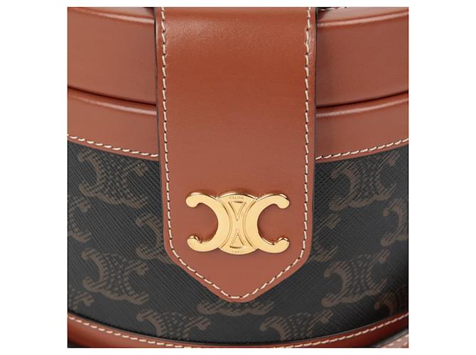 Triomphe Céline Borsa a Spalla Tambour Medium Marrone - vista 2