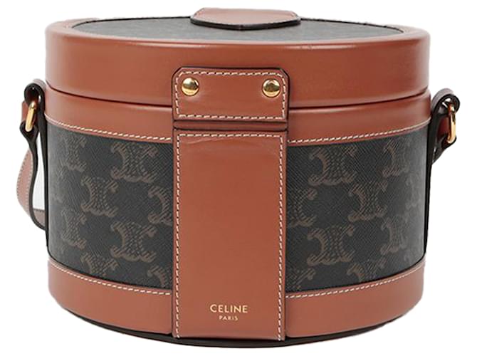 Triomphe Céline Borsa a Spalla Tambour Medium Marrone - vista 3