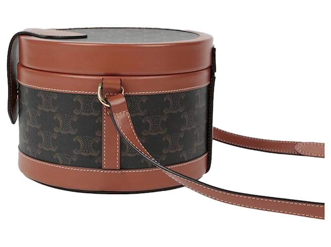 Triomphe Céline Borsa a Spalla Tambour Medium Marrone - vista 5