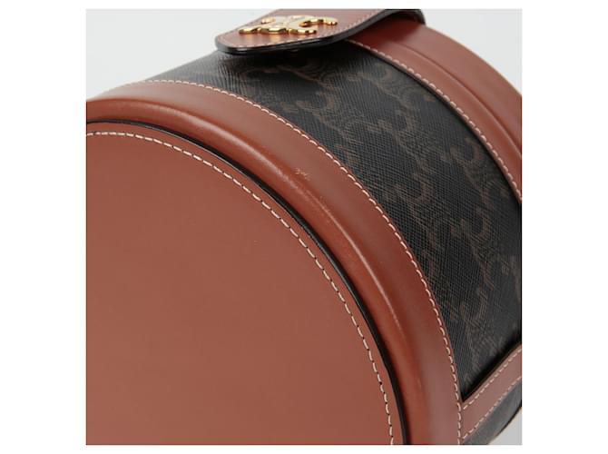 Triomphe Céline Borsa a Spalla Tambour Medium Marrone - vista 7