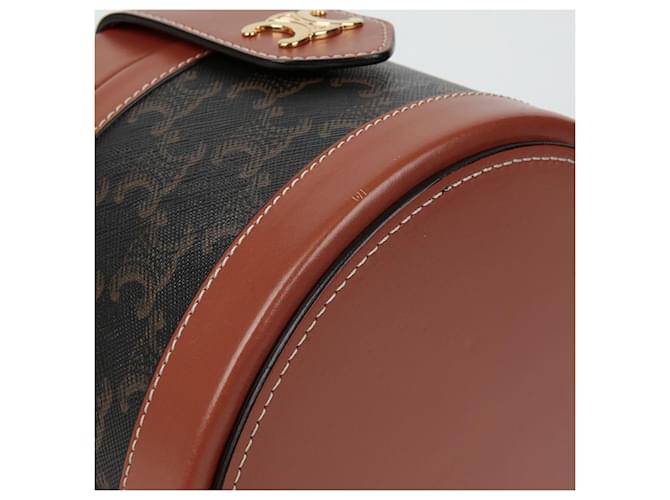 Triomphe Céline Borsa a Spalla Tambour Medium Marrone - vista 8