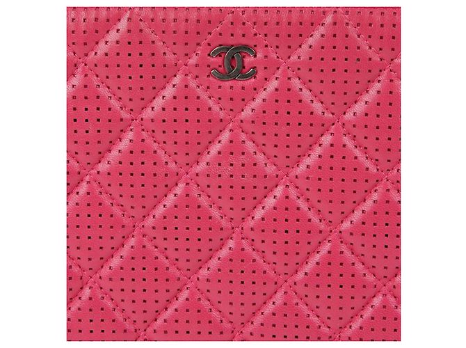 Chanel Classic New Medium Clutch aus Lammleder Pink - Ansicht 3