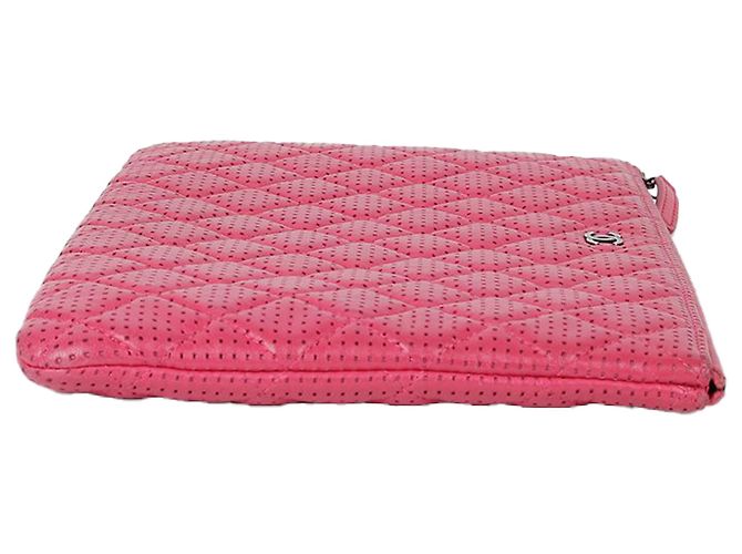 Chanel Classic New Medium Clutch aus Lammleder Pink - Ansicht 5