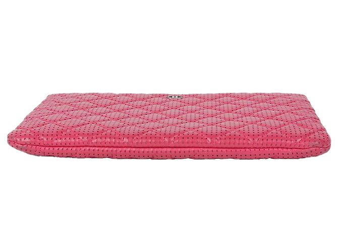 Chanel Classic New Medium Clutch aus Lammleder Pink - Ansicht 6