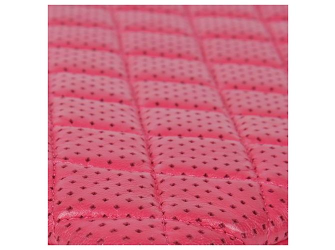 Chanel Classic New Medium Clutch aus Lammleder Pink - Ansicht 8