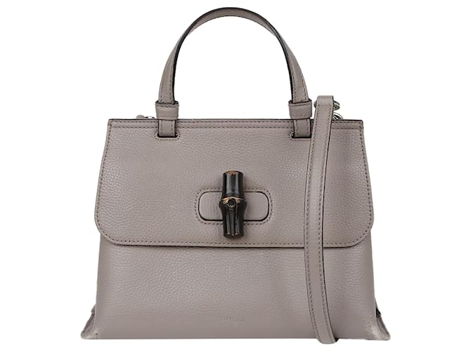 Bamboo Gucci Borsa tote a spalla in bambù Grigio - vista 2