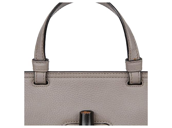 Bamboo Gucci Borsa tote a spalla in bambù Grigio - vista 3