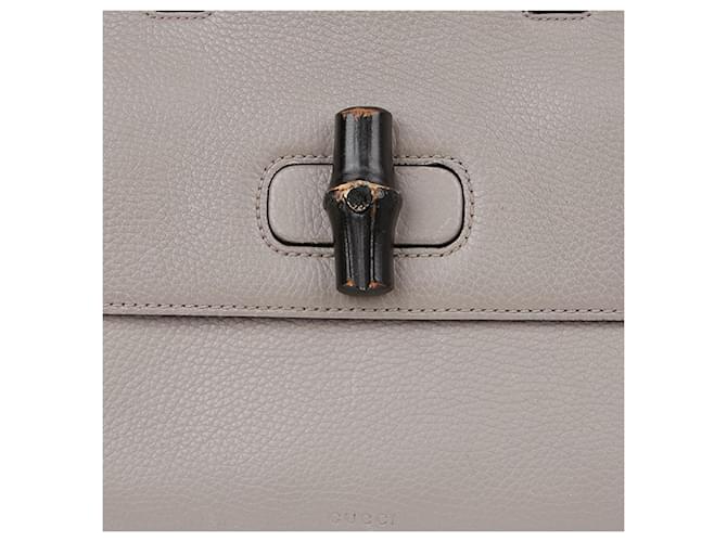 Bamboo Gucci Borsa tote a spalla in bambù Grigio - vista 4