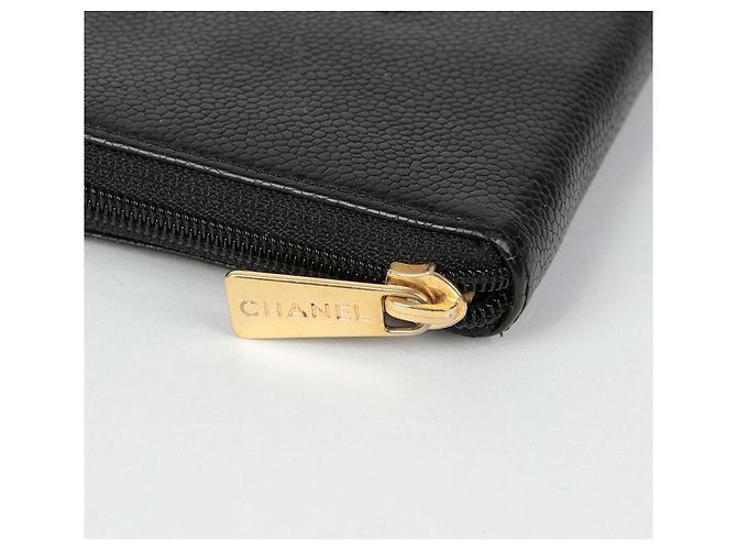 Chanel Portafoglio lungo Timeless in pelle Caviar Nero - vista 7