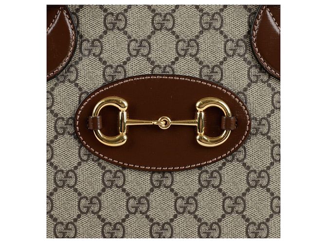 Gucci Bolso de hombro Tote Horsebit Medium Castaño - vista 2