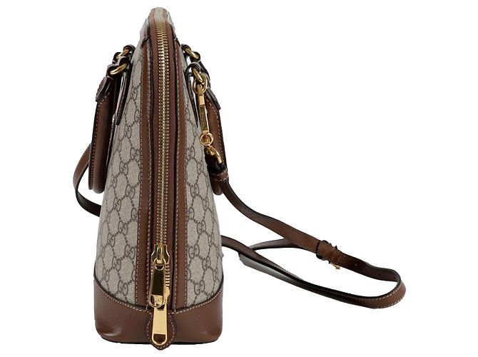 Gucci Bolso de hombro Tote Horsebit Medium Castaño - vista 3