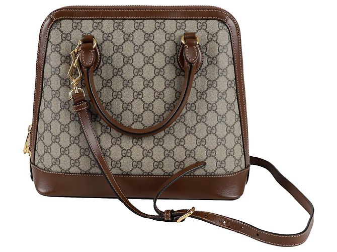 Gucci Bolso de hombro Tote Horsebit Medium Castaño - vista 4