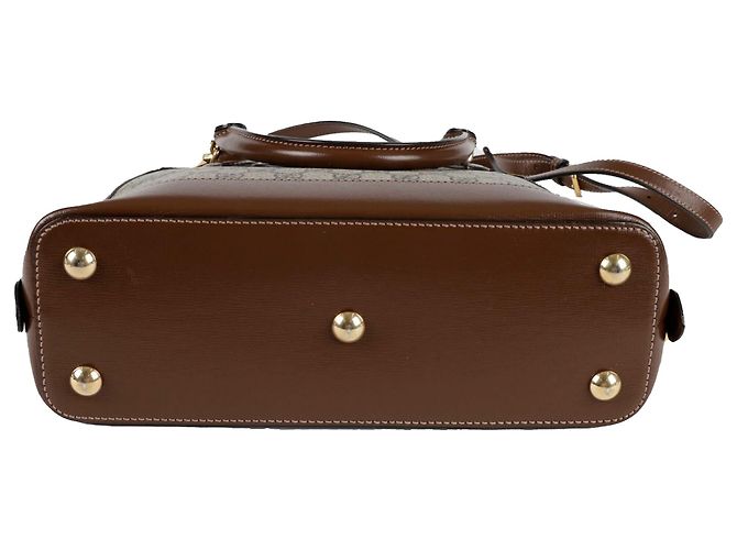 Gucci Bolso de hombro Tote Horsebit Medium Castaño - vista 6