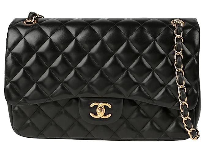 Chanel Borsa a tracolla con patta classica Large Nero - vista 2