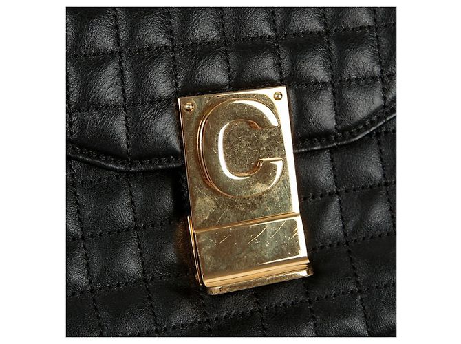 Céline Borsa a tracolla trapuntata media Nero - vista 3