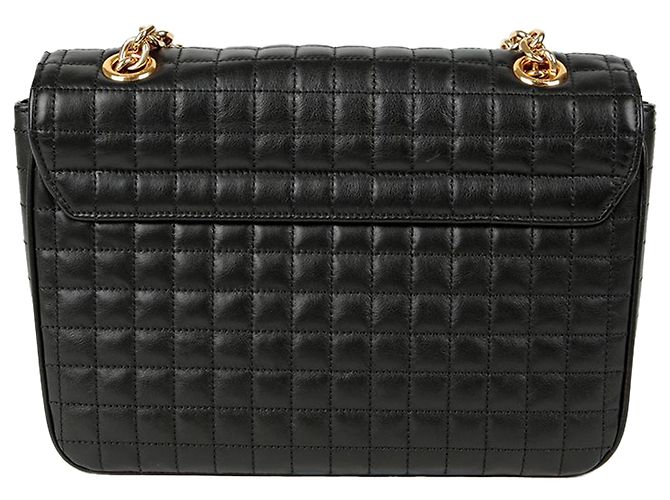 Céline Borsa a tracolla trapuntata media Nero - vista 5