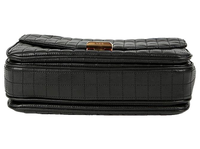 Céline Borsa a tracolla trapuntata media Nero - vista 7