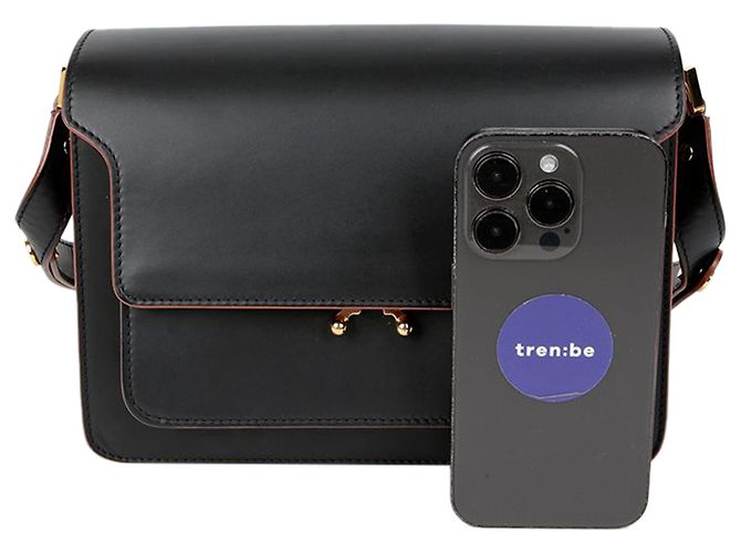 Marni Borsa a tracolla e crossbody Trunk Medium Nero - vista 10