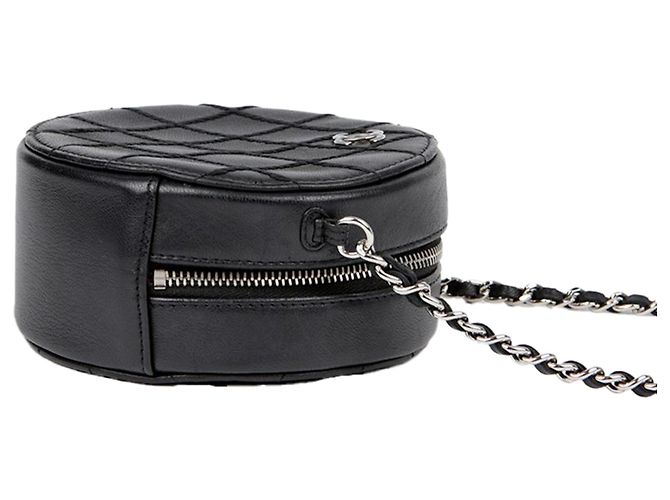 Chanel Borsa a tracolla rotonda con catena e cuciture Wild Stitch Nero - vista 5