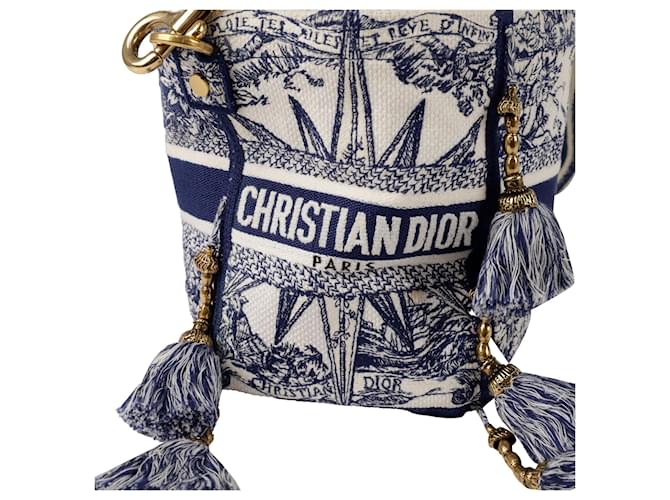 Dior Borsa a tracolla a secchiello Diable Blu - vista 2
