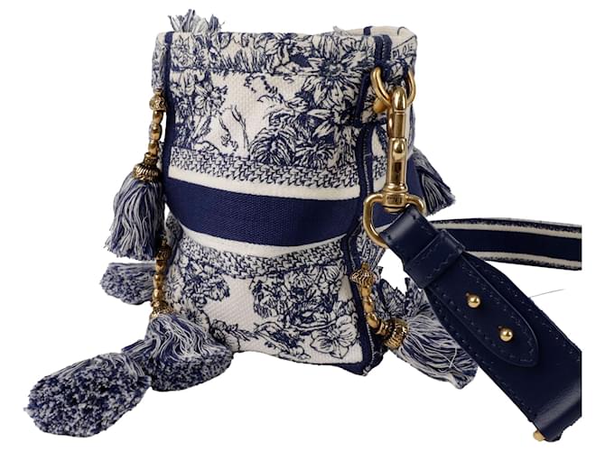 Dior Borsa a tracolla a secchiello Diable Blu - vista 3