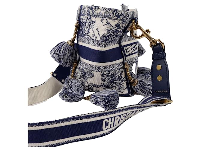 Dior Borsa a tracolla a secchiello Diable Blu - vista 5