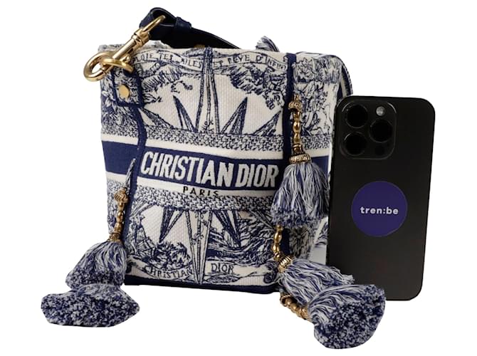 Dior Borsa a tracolla a secchiello Diable Blu - vista 8