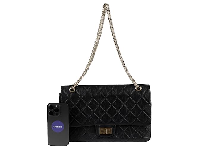 Chanel Borsa Maxi con patta a tracolla e a spalla Nero - vista 10