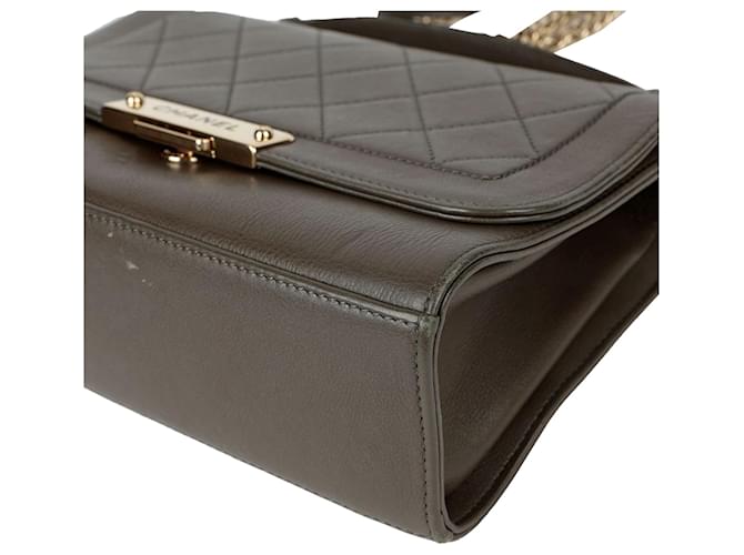 Chanel Borsa Tote a Spalla Label Click Medium Grigio - vista 10